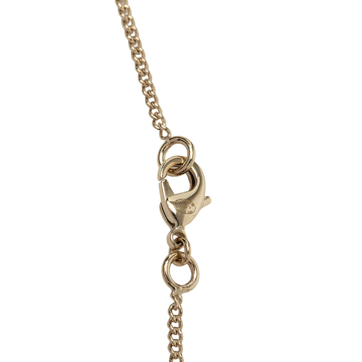plaqué CC Perles fantaisie Baroque Pendant Collier Doré