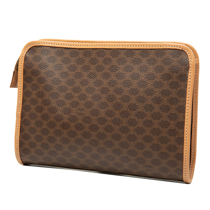 Celine Macadam Pochette Toile enduite Marron – vue 2 – GABY PARIS