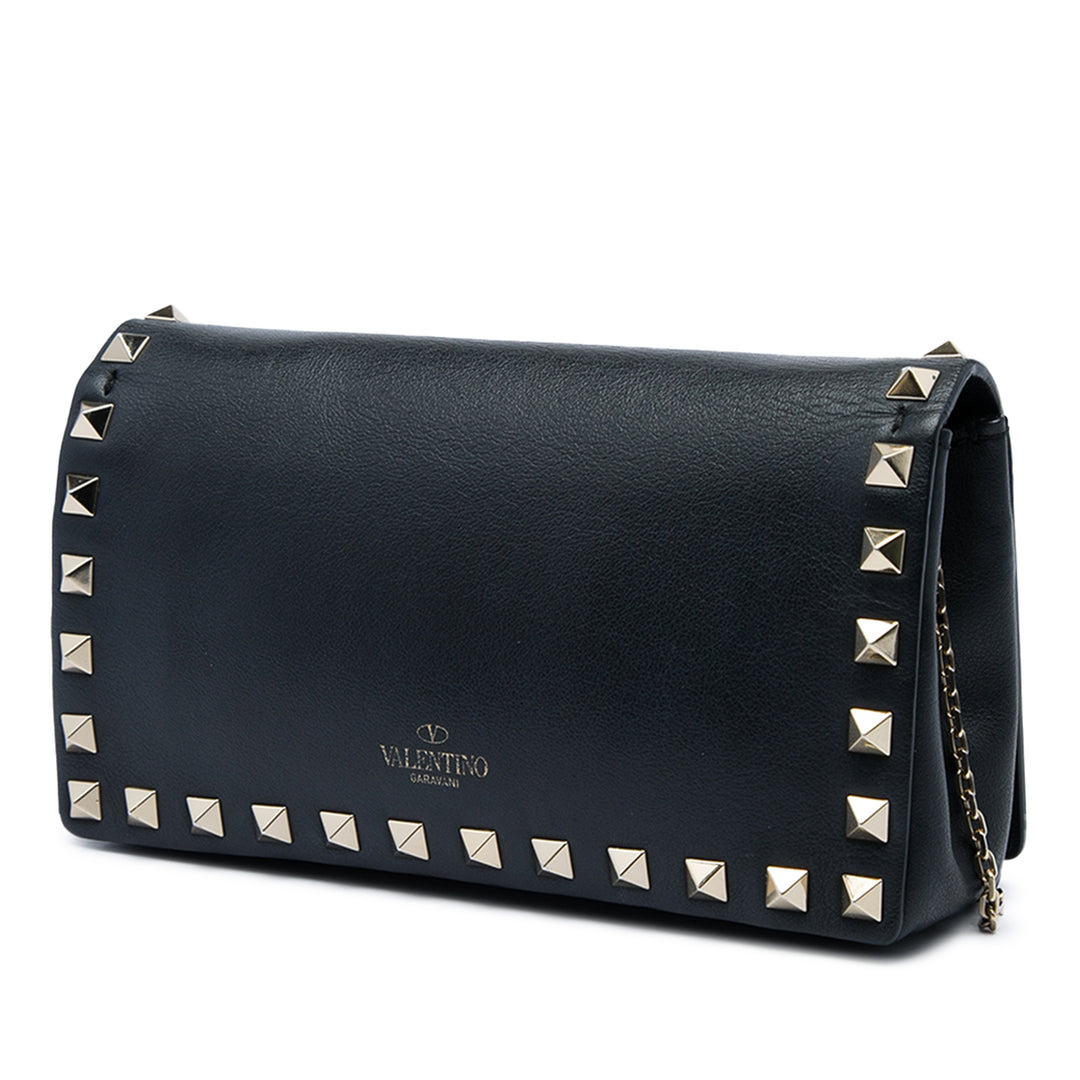 Valentino Sac bandoulière Rockstud Wallet on Chain Cuir de veau Noir – vue 2 – GABY PARIS