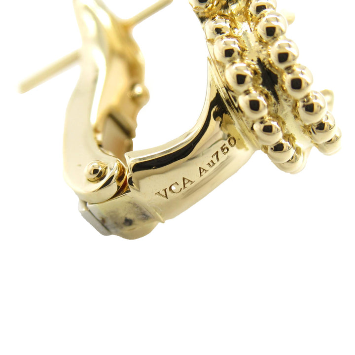 18K Yellow Gold Mother of Pearl Vintage Alhambra Earrings Gold - Gaby Paris