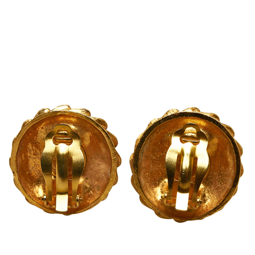 Mademoiselle Clip on Earrings Gold - Gaby Paris