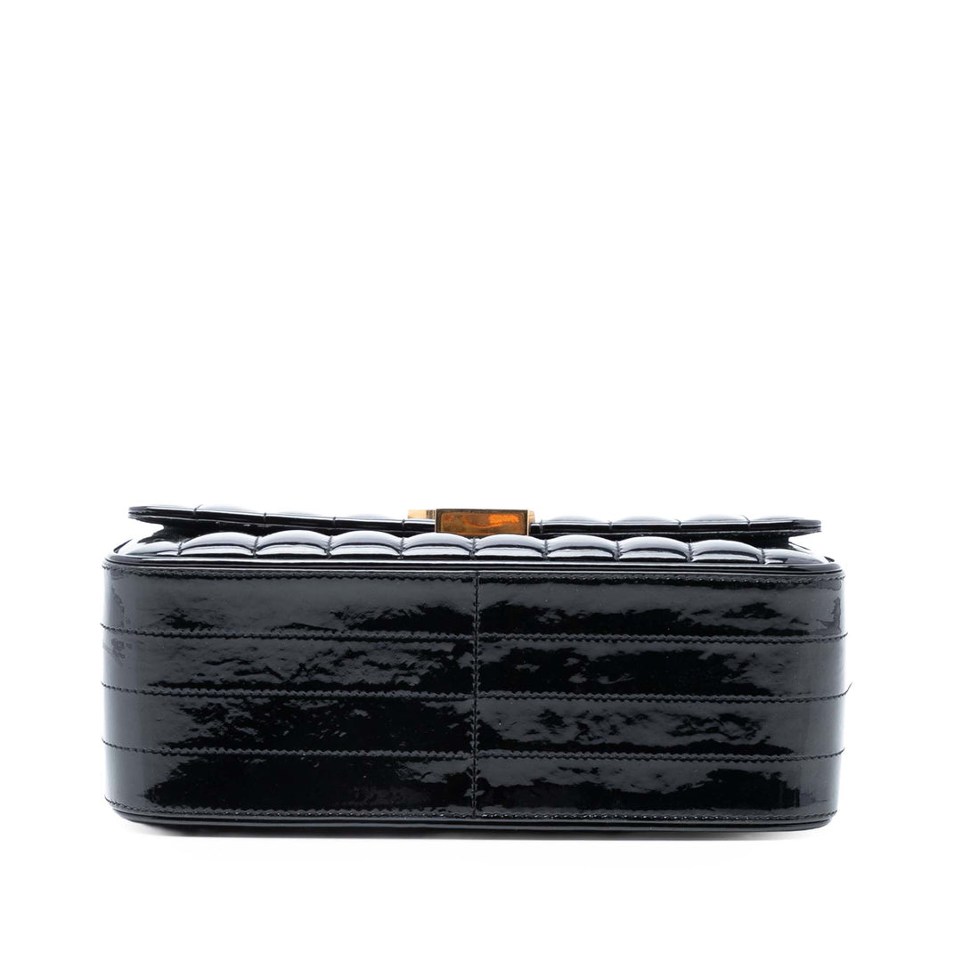 Saint Laurent Large Cuir verni Vicky Sac porté croisé