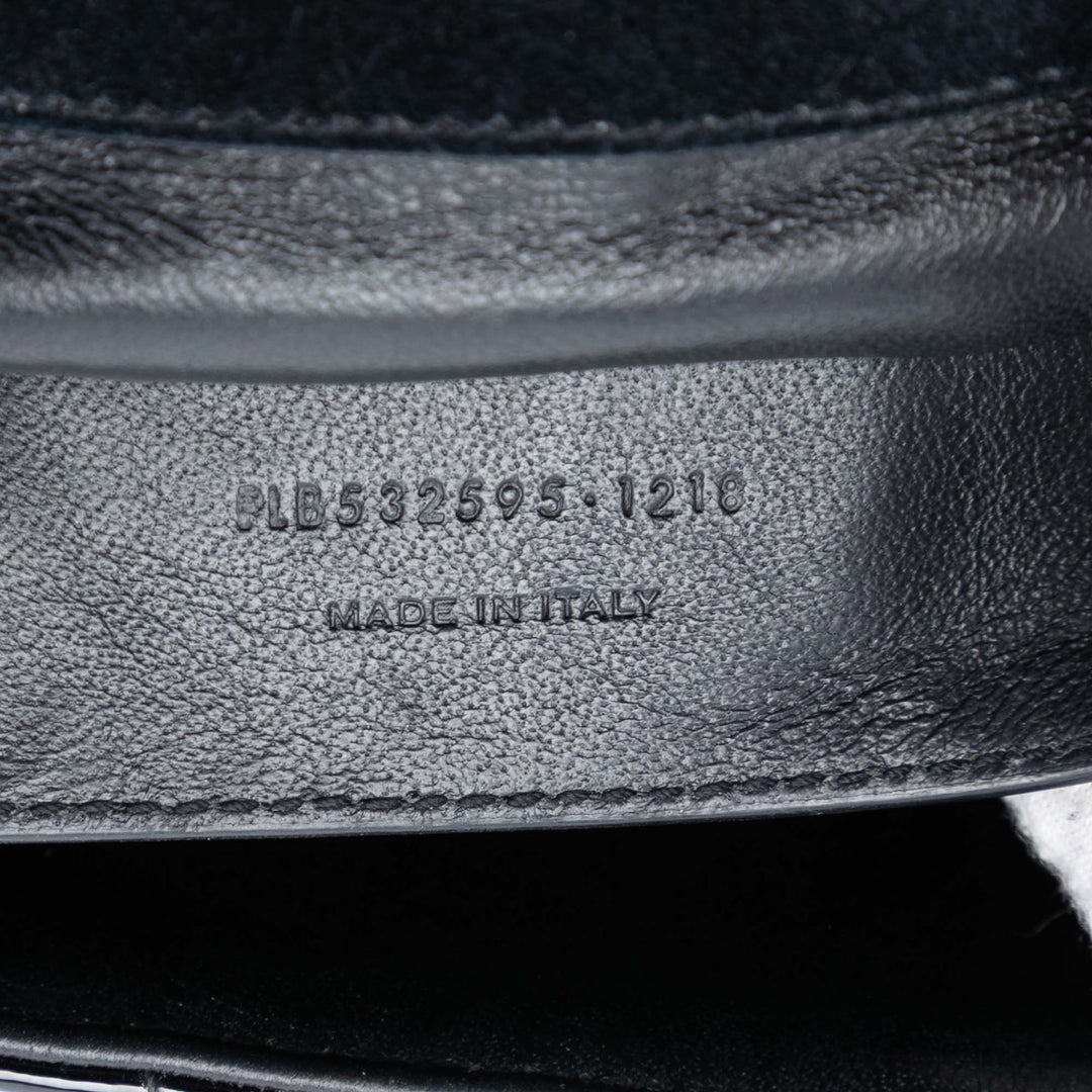 Saint Laurent Large Cuir verni Vicky Sac porté croisé