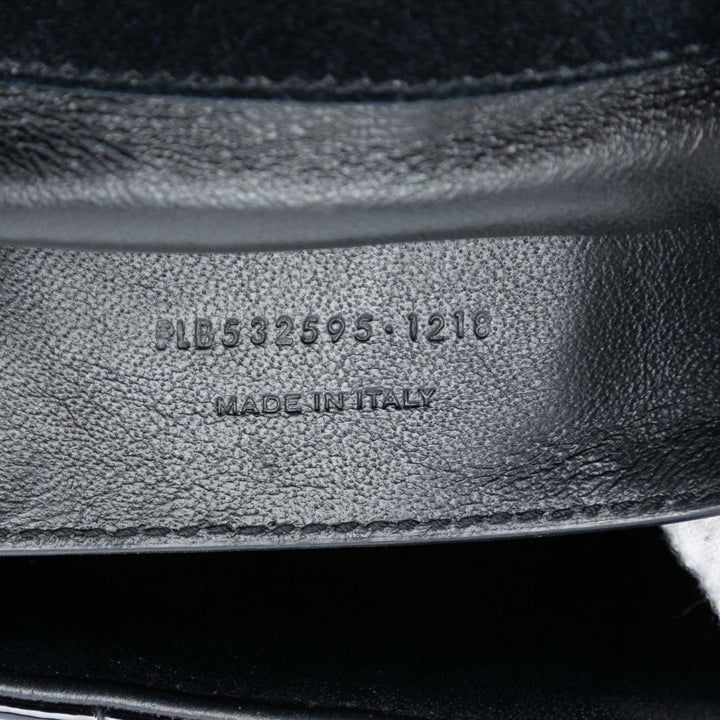 Saint Laurent Large Cuir verni Vicky Sac porté croisé