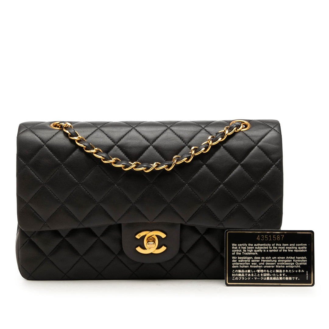 Chanel Classic Double rabat Moyen Cuir d'agneau Noir – vue 9 – GABY PARIS
