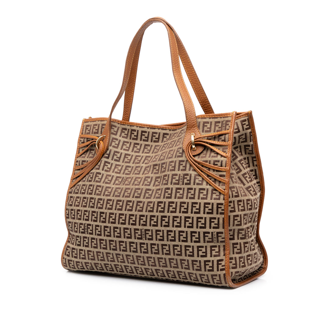 Fendi Cabas Zucchino Beige – vue 2 – GABY PARIS