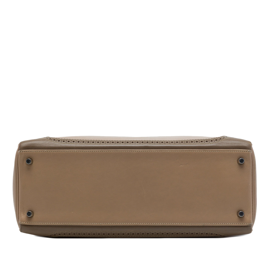 Hermès Sac à main Ghillies Kelly II Retourne 35 Swift Beige – vue 3 – GABY PARIS