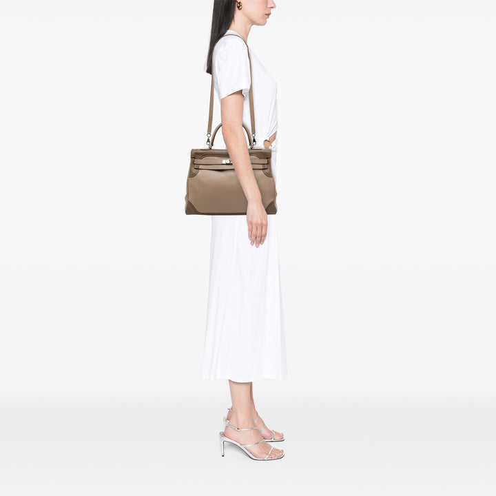 Hermès Sac à main Ghillies Kelly II Retourne 35 Swift Beige – vue 6 – GABY PARIS