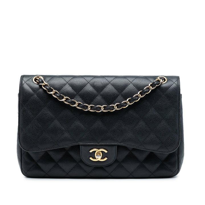 Chanel Jumbo Classic Caviar Double rabat
