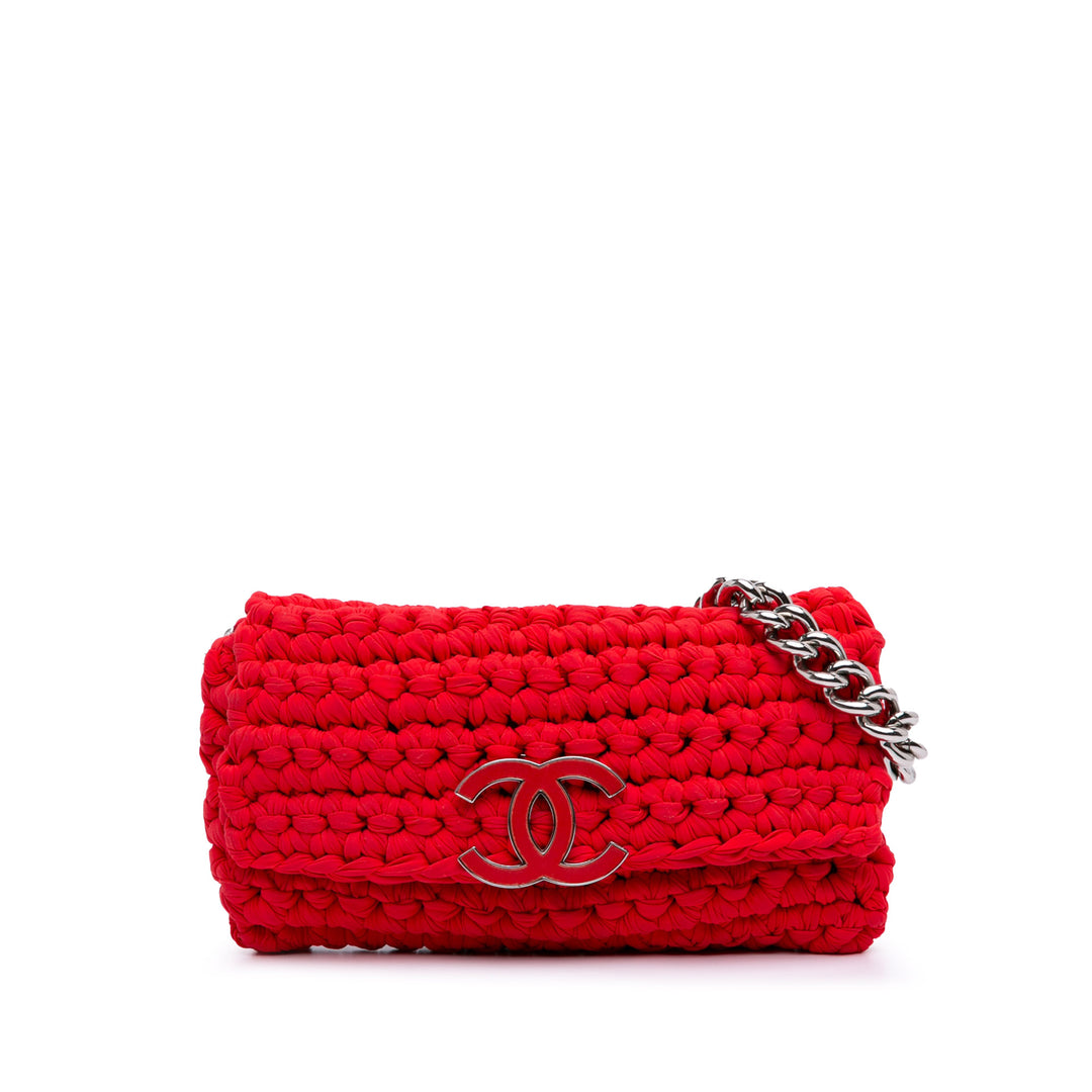 Neoprene Fancy Crochet Flap Red - Gaby Paris