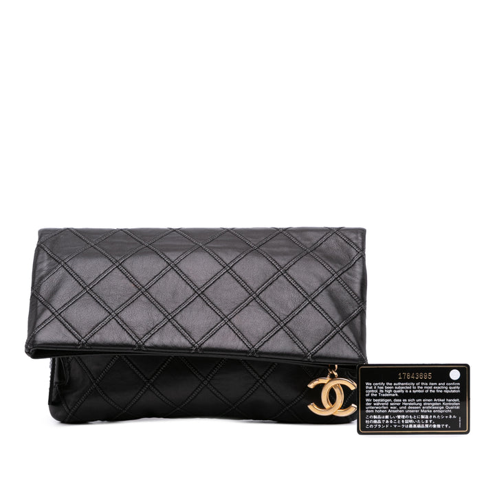 Chanel Quilted Cuir d’agneau Leather Pochette Noir – GABY PARIS Authentique