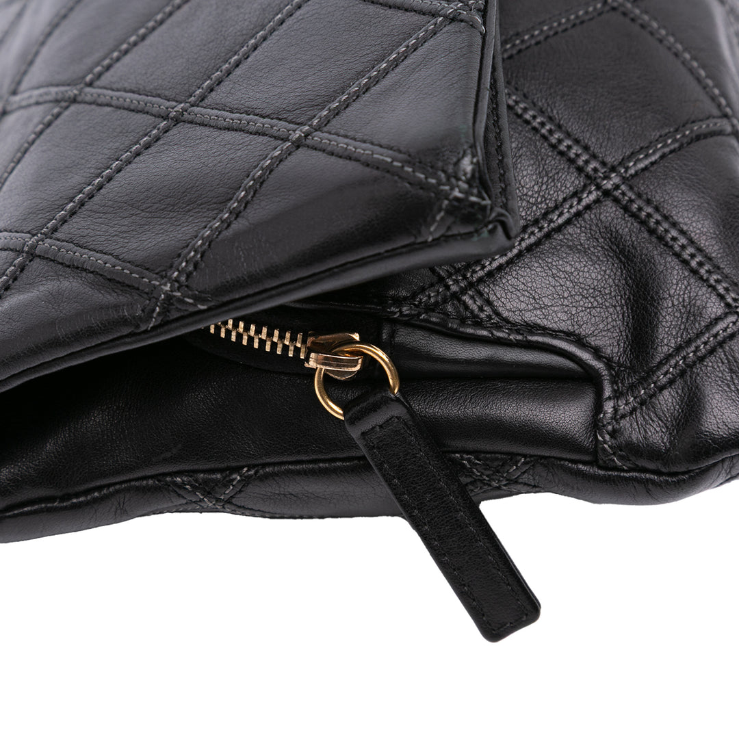 Chanel Quilted Cuir d’agneau Leather Pochette Noir – GABY PARIS Authentique