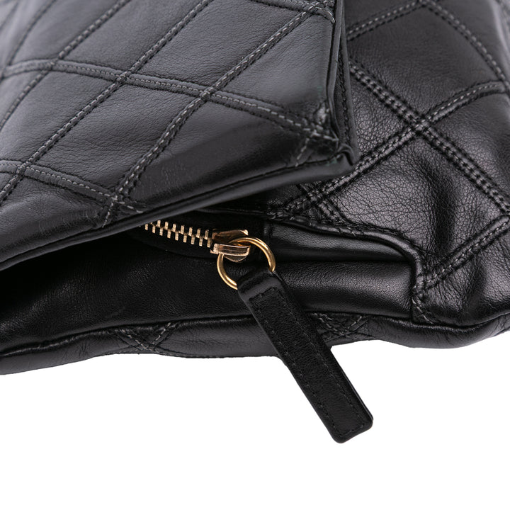 Chanel Quilted Cuir d’agneau Leather Pochette Noir – GABY PARIS Authentique