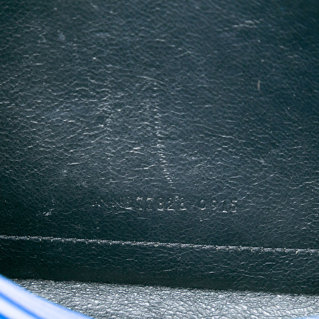 Saint Laurent Grain De Poudre Chevron Monogram Envelope Chain Portefeuille