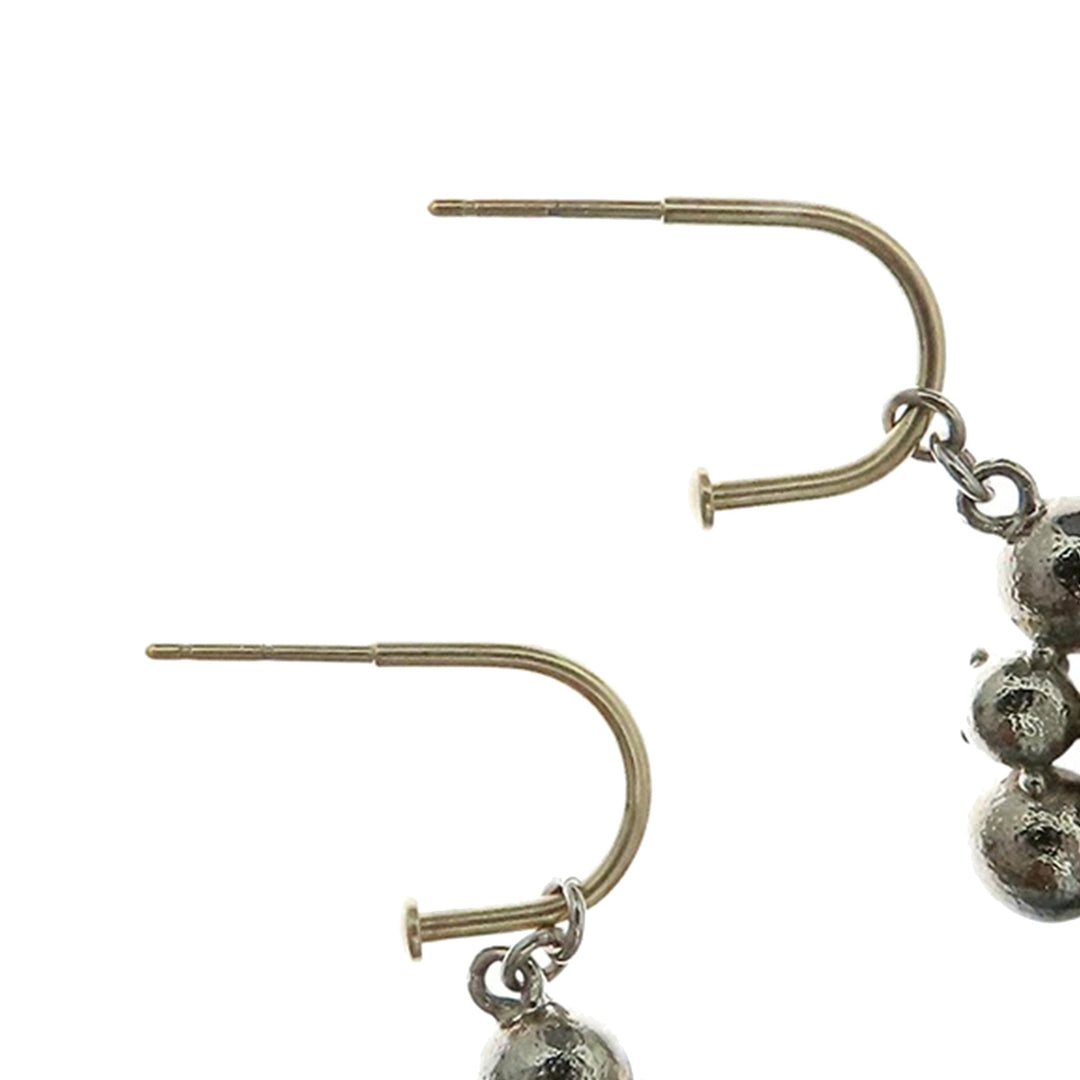 Chanel CC Argenté Plated Crystal Dangle Boucle d’oreilles Argenté
