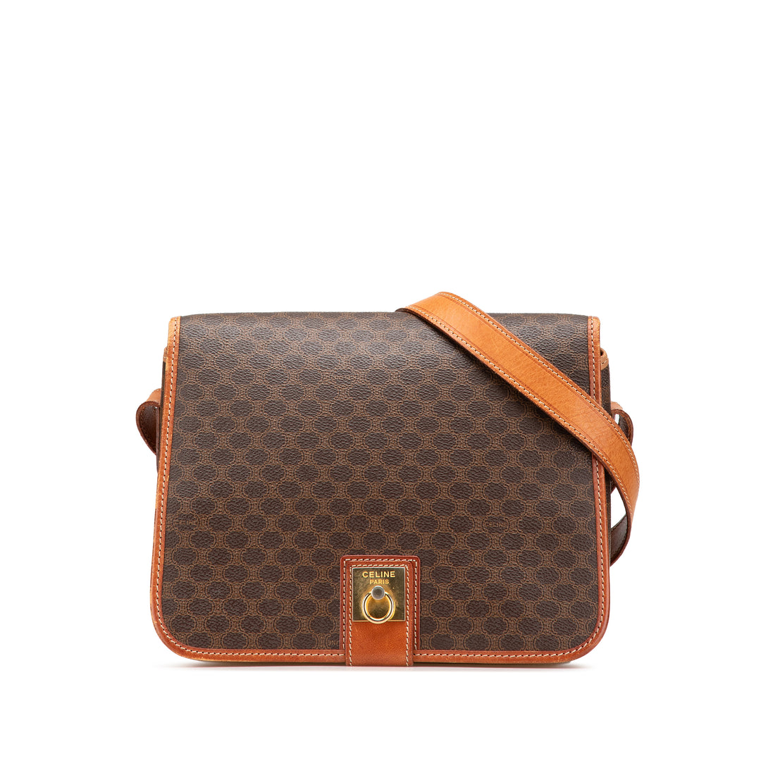 Macadam Coated Canvas Crossbody Brown - Gaby Paris