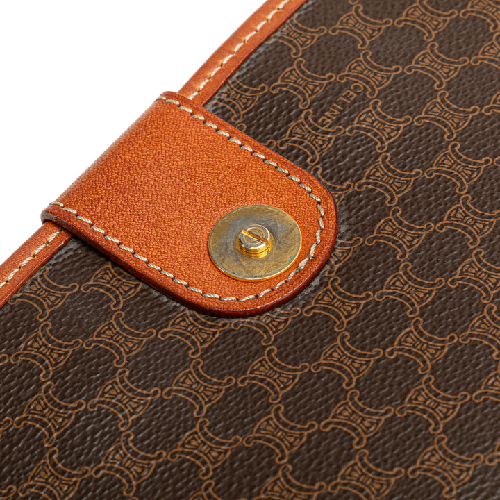 Macadam Coated Canvas Crossbody Brown - Gaby Paris