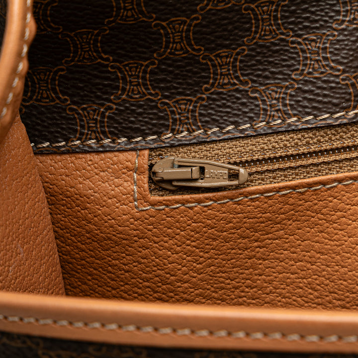 Macadam Coated Canvas Crossbody Brown - Gaby Paris