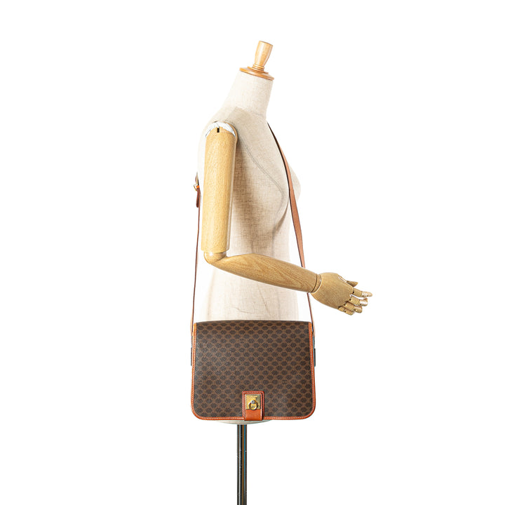 Macadam Coated Canvas Crossbody Brown - Gaby Paris