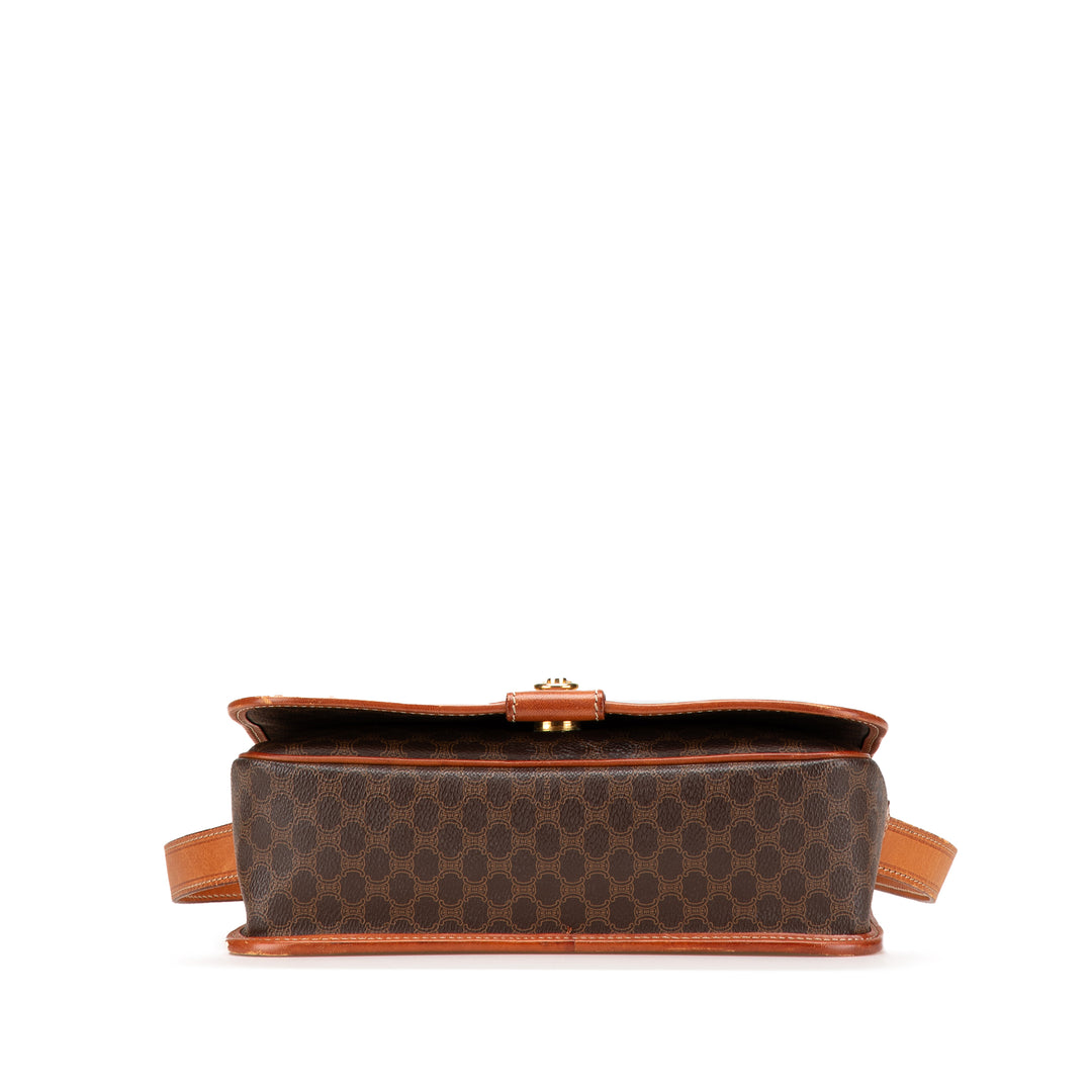 Macadam Coated Canvas Crossbody Brown - Gaby Paris
