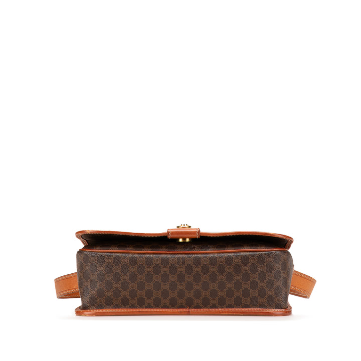 Macadam Coated Canvas Crossbody Brown - Gaby Paris
