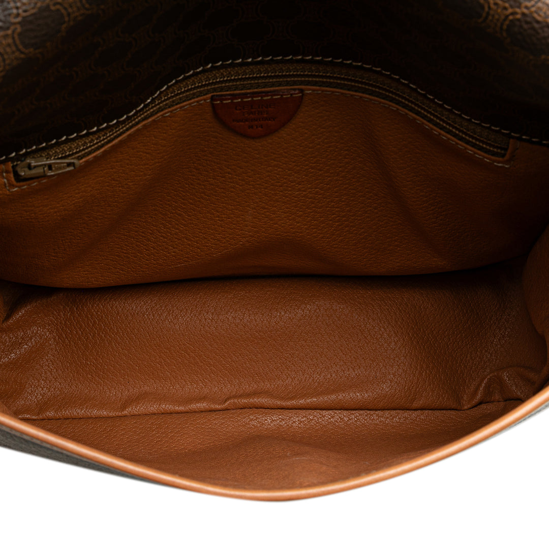Macadam Coated Canvas Crossbody Brown - Gaby Paris