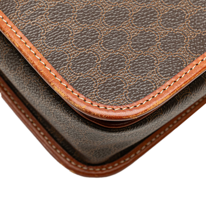 Macadam Coated Canvas Crossbody Brown - Gaby Paris