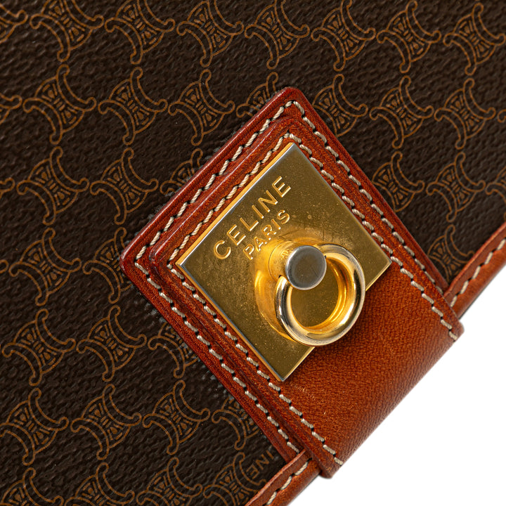 Macadam Coated Canvas Crossbody Brown - Gaby Paris