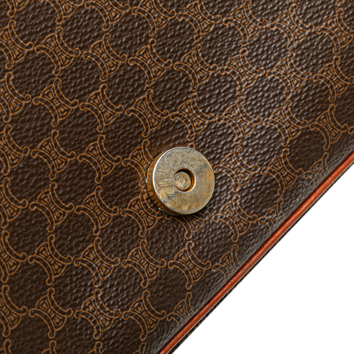 Macadam Coated Canvas Crossbody Brown - Gaby Paris
