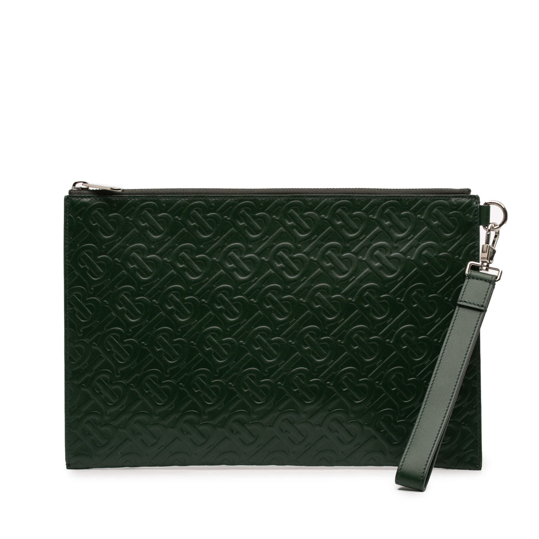 embossé TB Pochette Vert