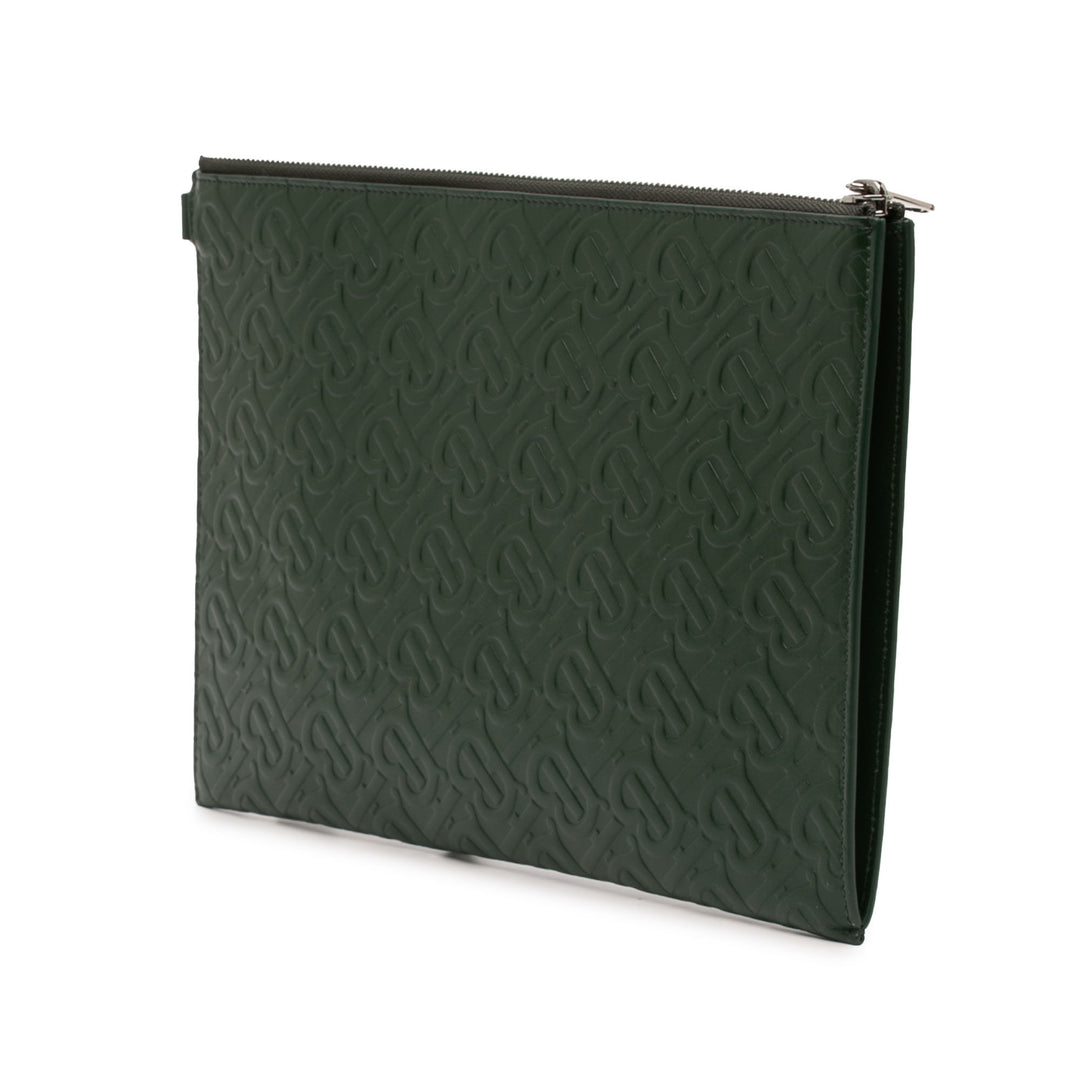 embossé TB Pochette Vert