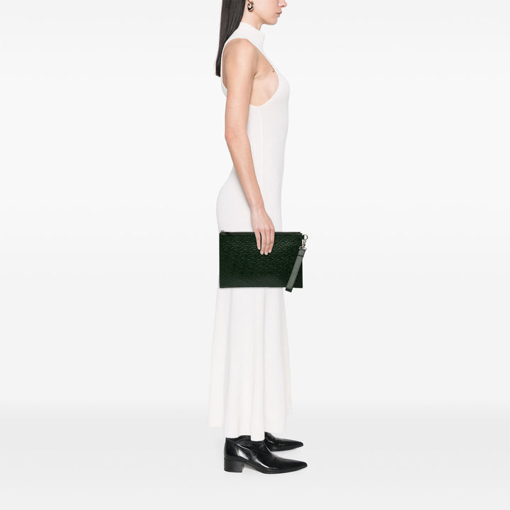 embossé TB Pochette Vert