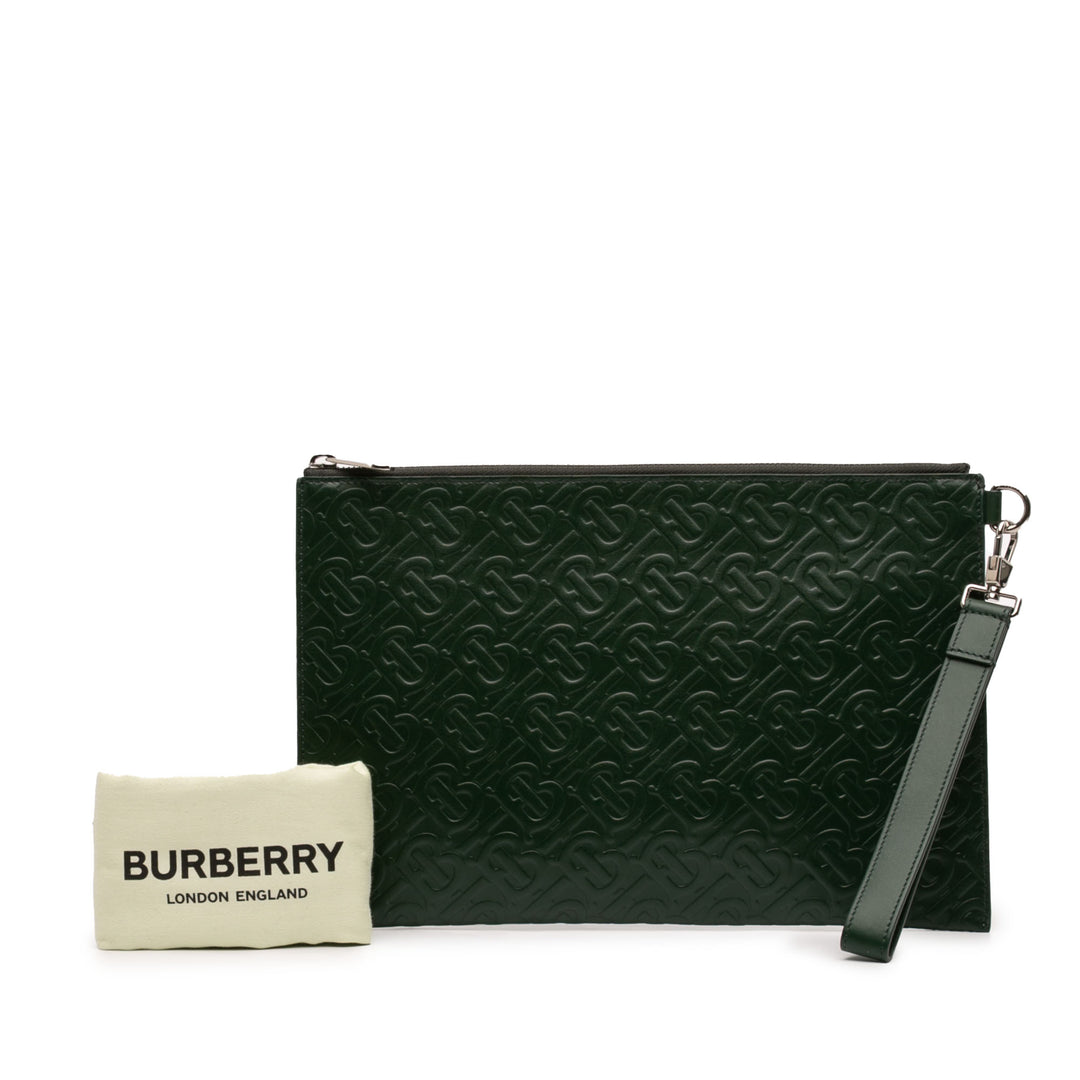embossé TB Pochette Vert