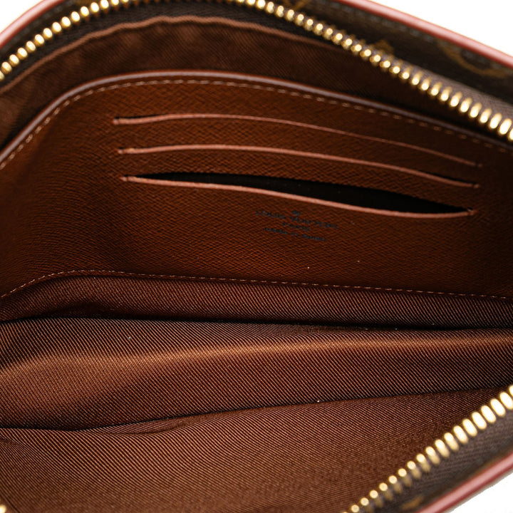 Monogram Legacy Chain Clutch Brown - Gaby Paris