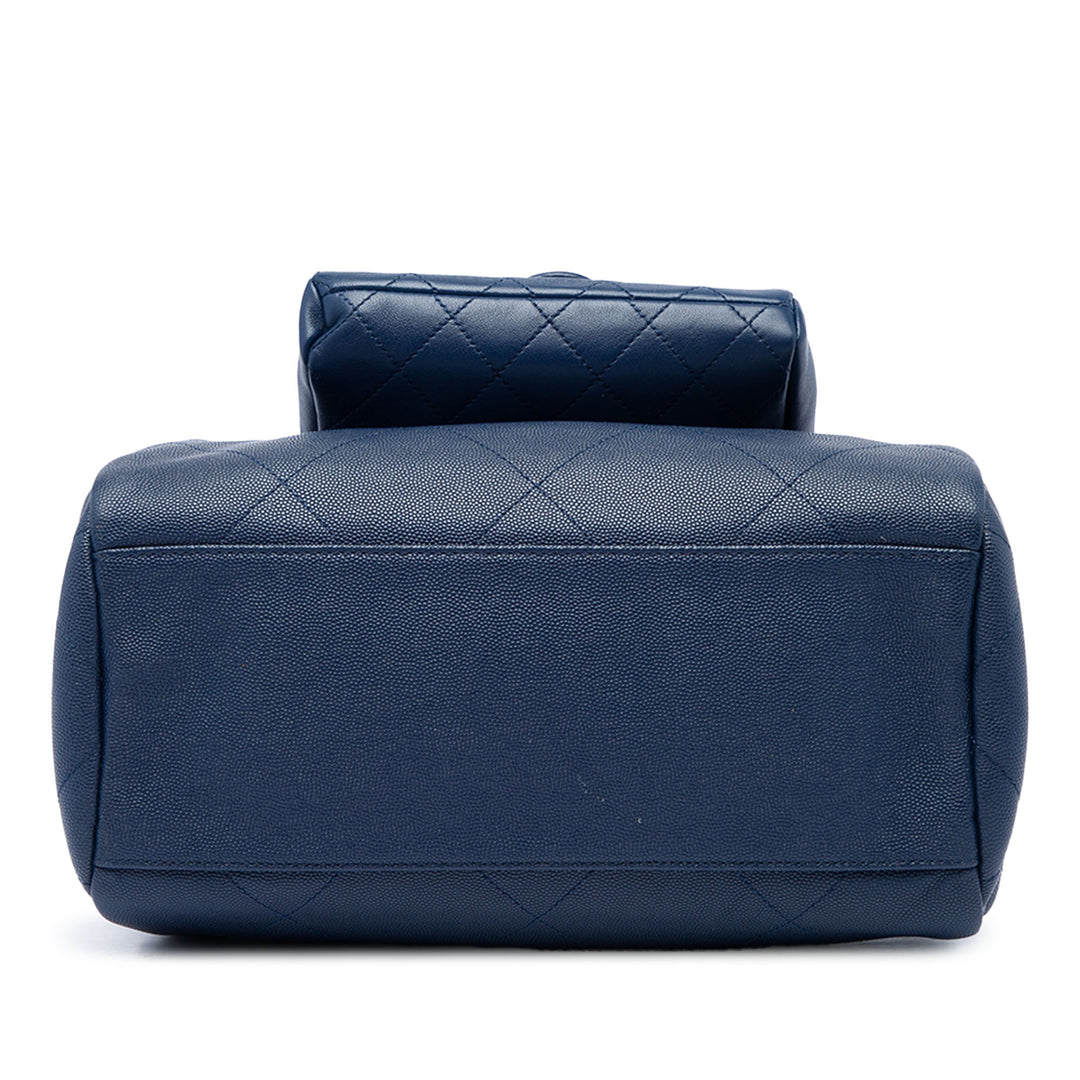 Matelassé et In The Loop Sac bowling Petit Cuir caviar Bleu