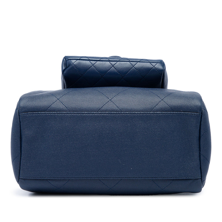 Matelassé et In The Loop Sac bowling Petit Cuir caviar Bleu