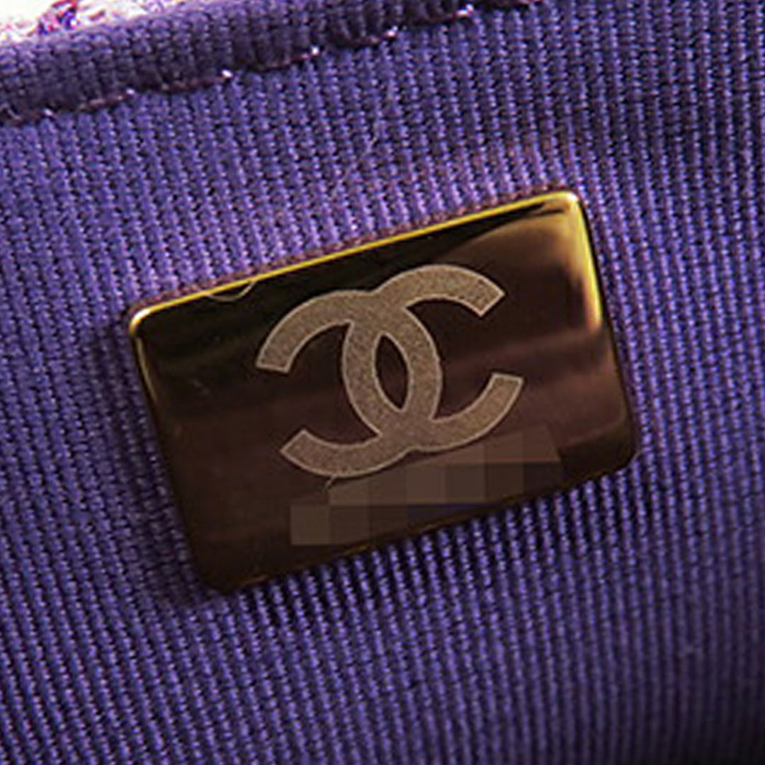 Chanel CC Matelassé Tweed anse supérieure à rabat
