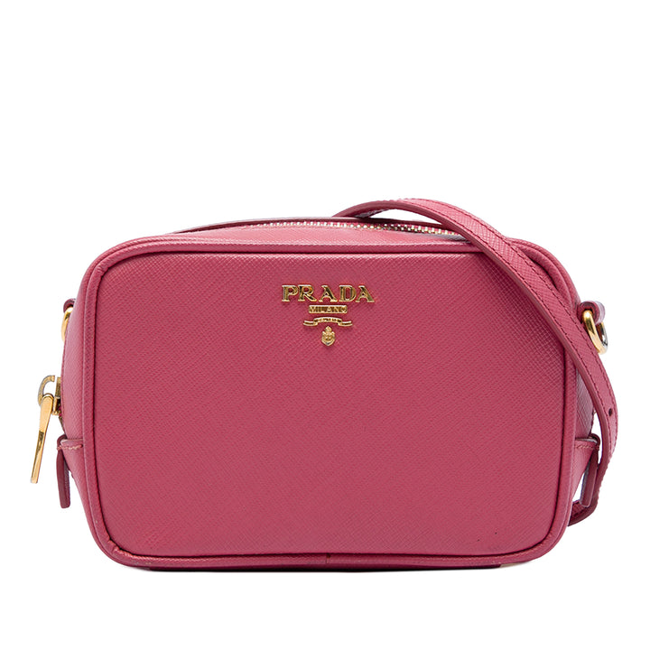 Prada Lux Sac caméra Mini Cuir Saffiano