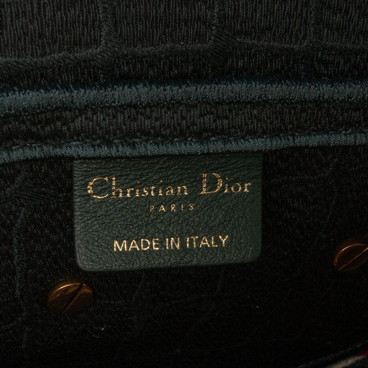 Dior Velours brodé Crocodile Effect Saddle Sac