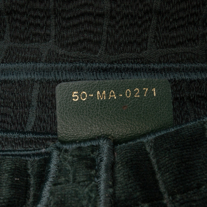 Dior Velours brodé Crocodile Effect Saddle Sac
