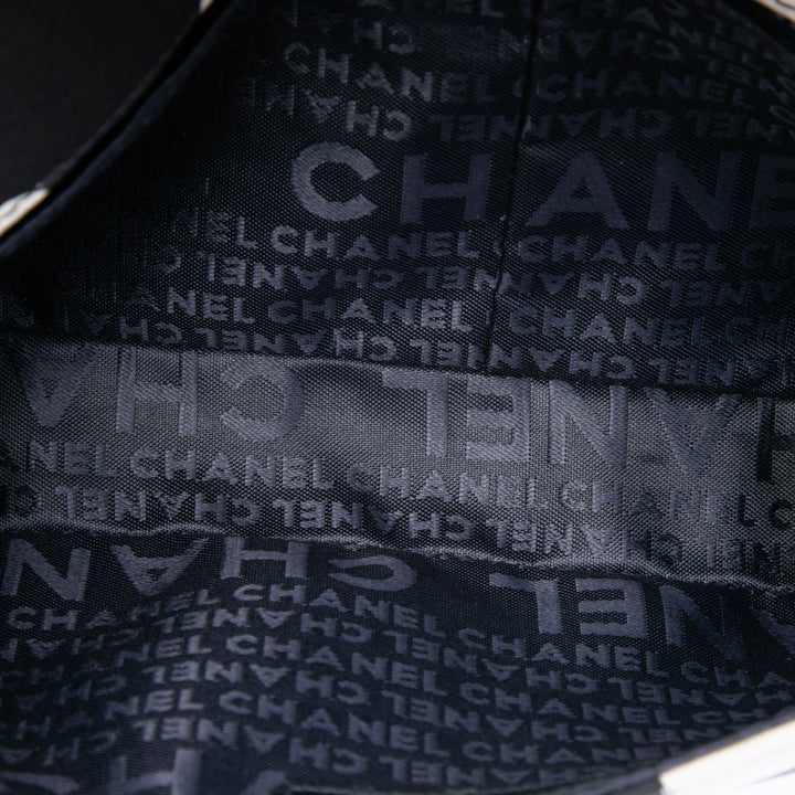 Chanel Small Soie et Cuir d’agneau Net Tahiti à rabat