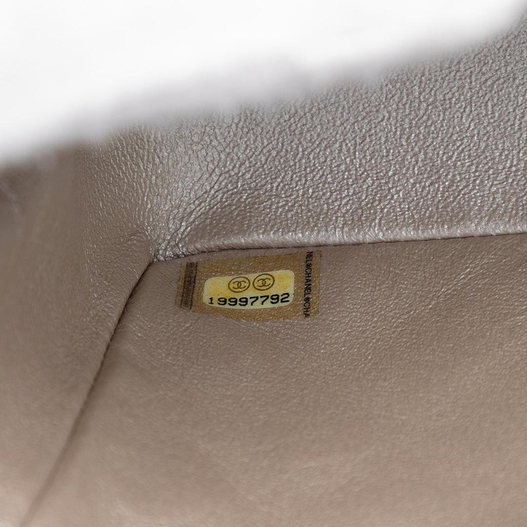 Chanel Mini Square Classic Metallic Cuir d’agneau Simple rabat