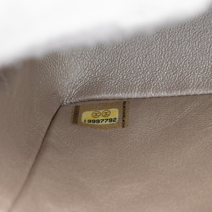 Chanel Mini Square Classic Metallic Cuir d’agneau Simple rabat