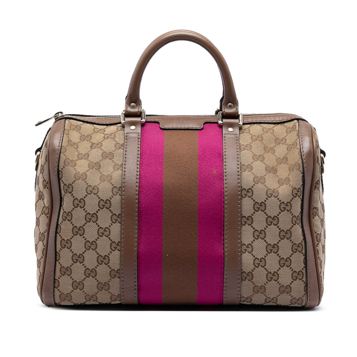 Gucci Medium GG Toile Web Joy Boston Sac