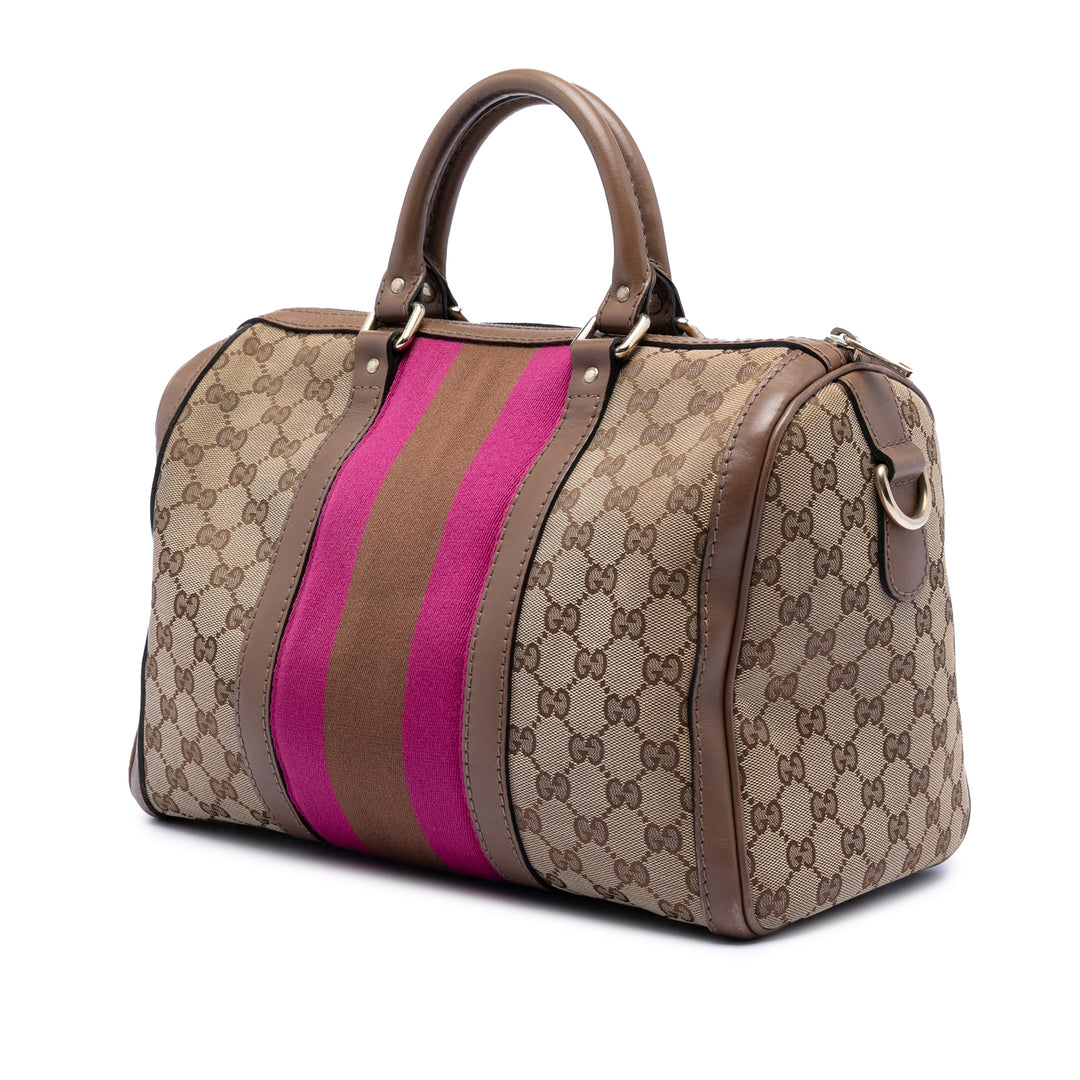 Gucci Medium GG Toile Web Joy Boston Sac