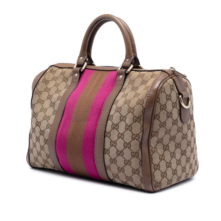 Gucci Medium GG Toile Web Joy Boston Sac