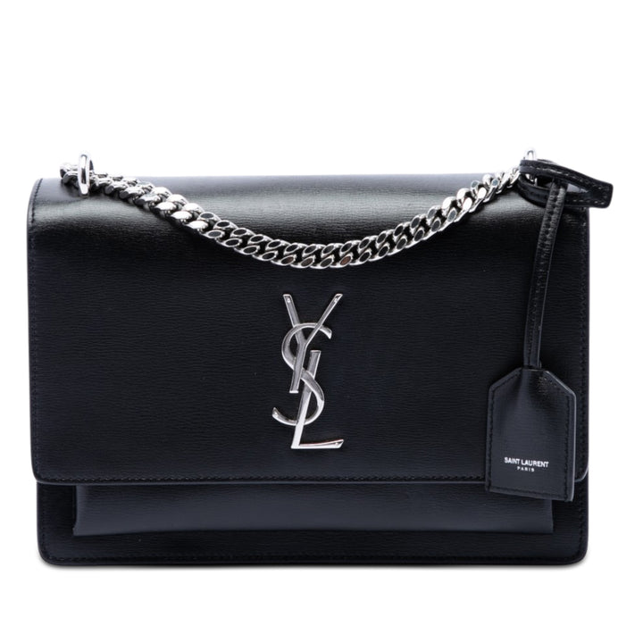Saint Laurent Medium Cuir de veau Monogram Sunset Sac porté croisé