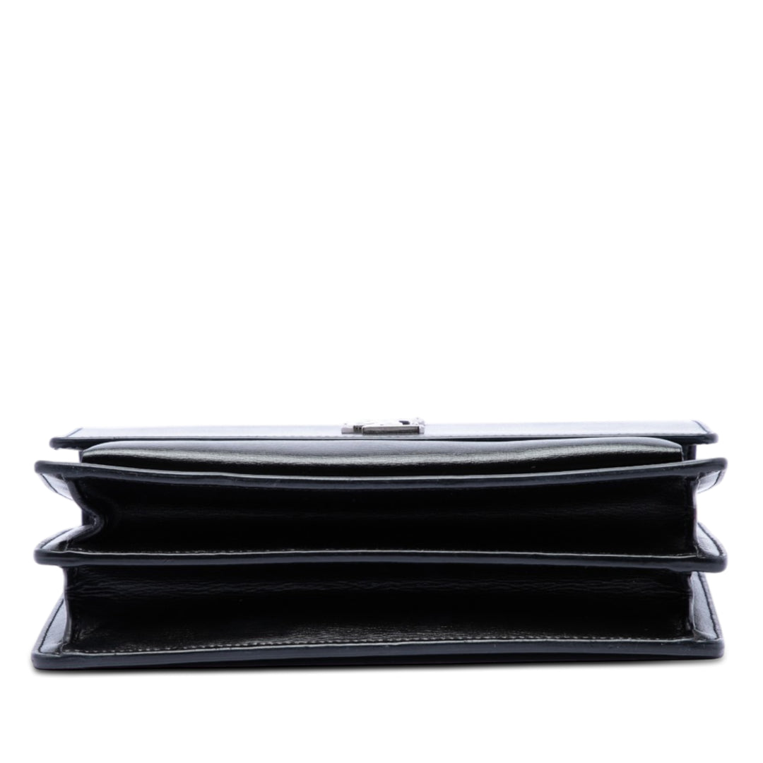 Saint Laurent Medium Cuir de veau Monogram Sunset Sac porté croisé