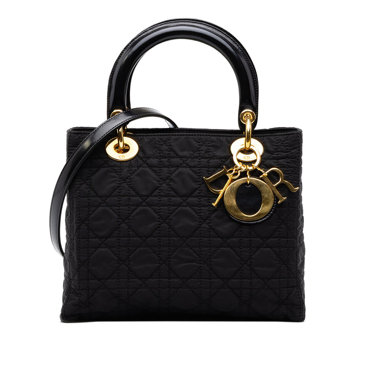 Dior Lady Dior Cannage Moyen Noir – vue principale – GABY PARIS