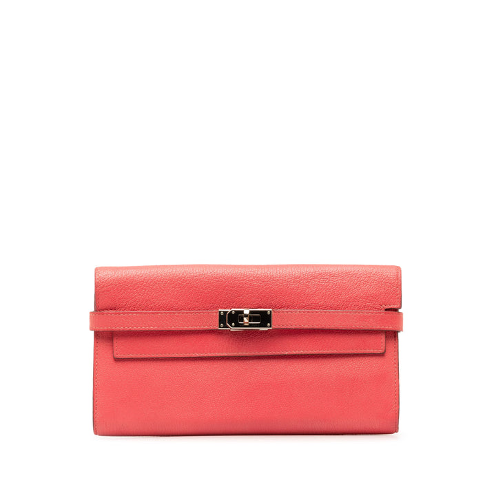 Chevre Classic Kelly Wallet Pink - Gaby Paris